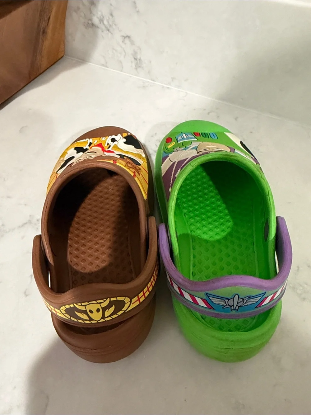 Kids Buzz Lightyear and Woody Slip-On Clogs - Green & Brown
